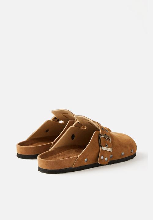 Cotton On - Rex buckle mule - dessert tan stud