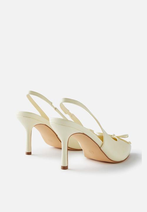 Cotton On - Giselle pointed slingback - butter yellow bow
