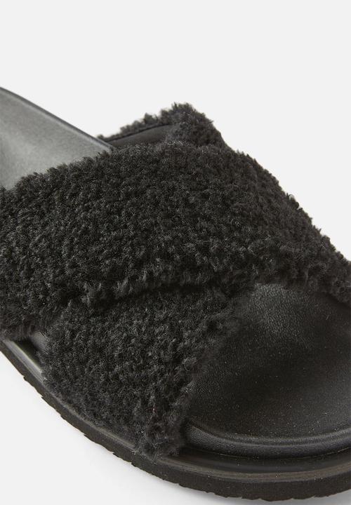 Cotton On - Elidy cosy sandal - black cosy