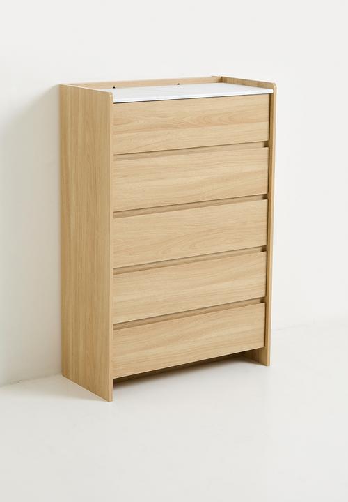 Sixth Floor - Hazel 5 chest drawer - natural