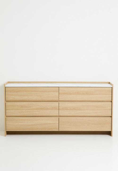 Sixth Floor - Hazel 6 drawer entry console - natural