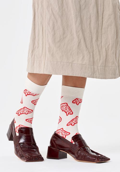Happy Socks - Pizza Sock - White