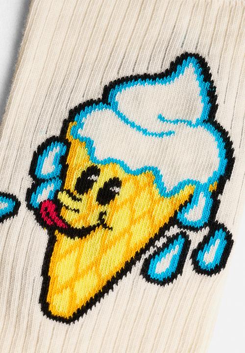 Happy Socks - Ice Cream Sock - White