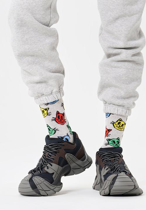 Happy Socks - Cat Sock - Grey
