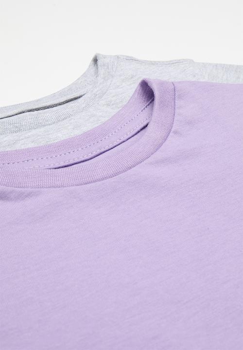 Pop Candy - 2 Pack tee - grey & lilac
