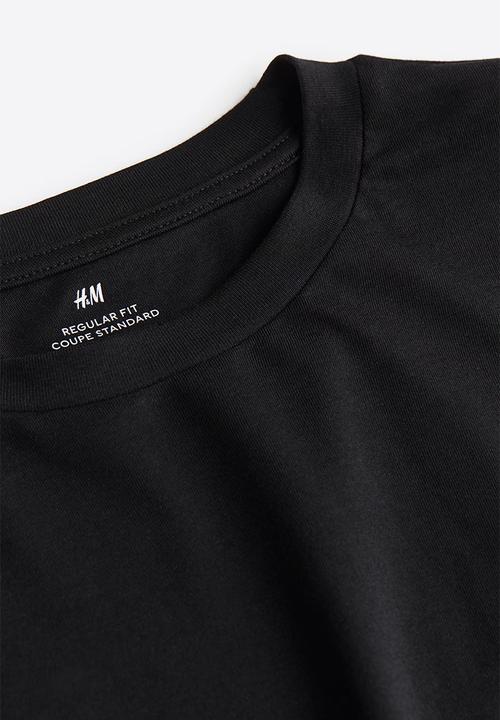 H&M - Regular fit jersey top - black