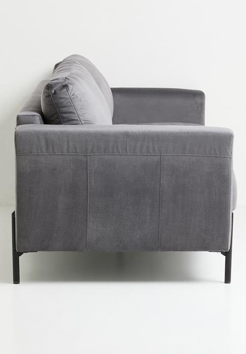 Sixth Floor - Hadley 3 seater velvet sofa - grey