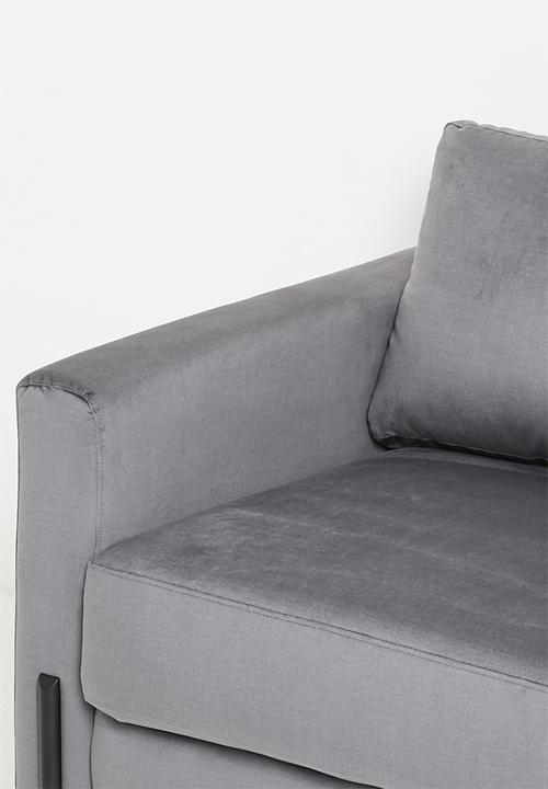 Sixth Floor - Hadley 3 seater velvet sofa - grey