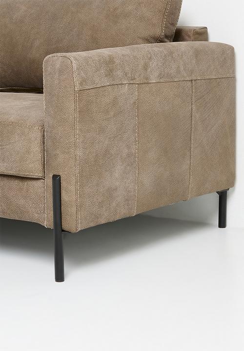 Sixth Floor - Hadley genuine leather sofa - slate