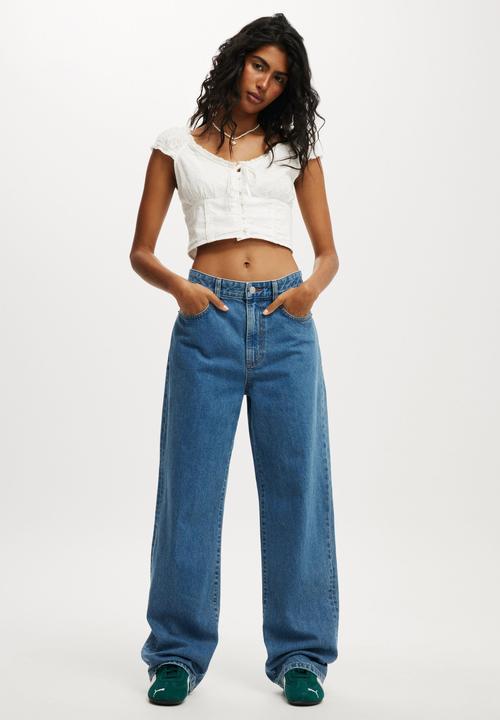 Cotton On - 91 straight jean - celeste blue