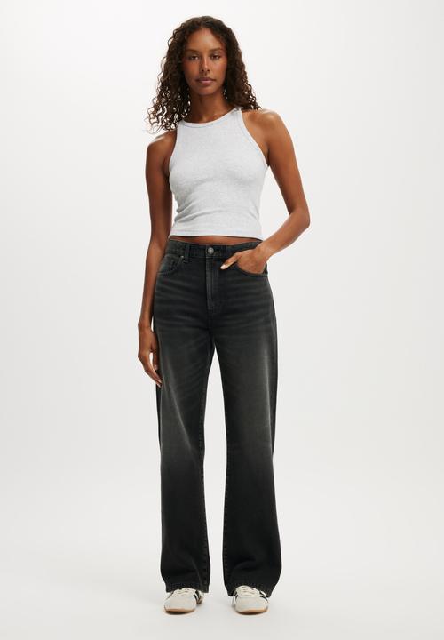 Cotton On - 91 straight jean - onyx black