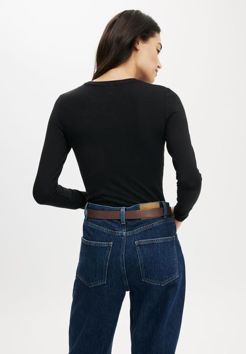 Cotton On - All day crew long sleeve - black