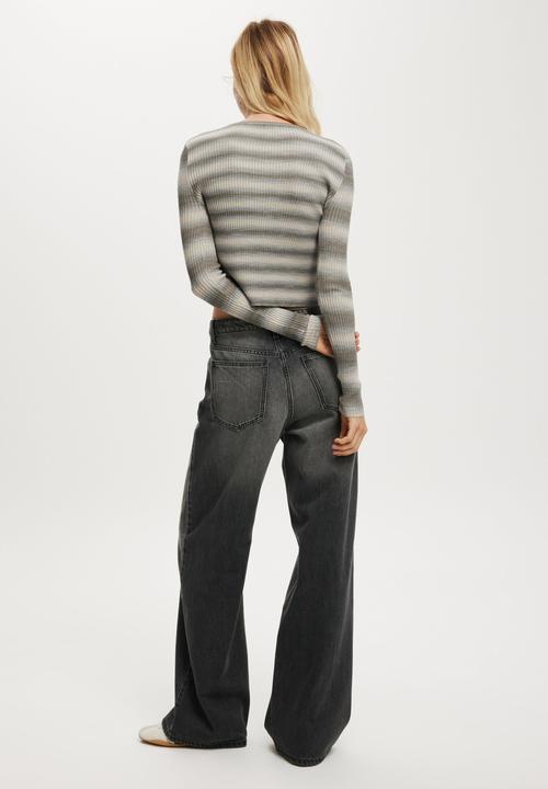 Cotton On - Relaxed wide jean - backbone black