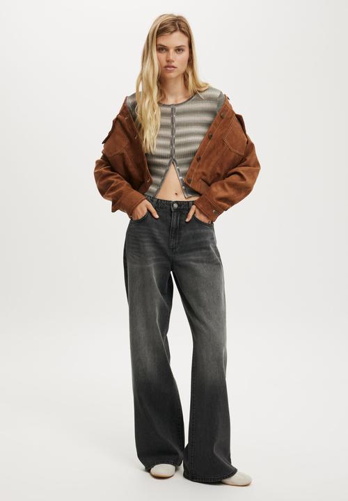 Cotton On - Relaxed wide jean - backbone black