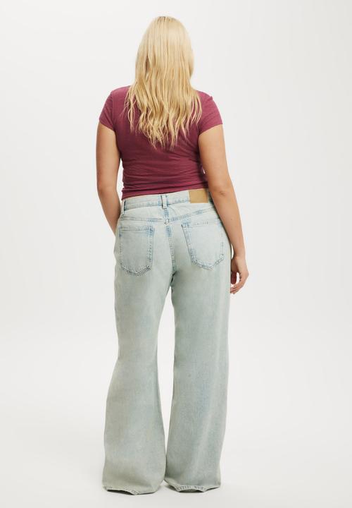 Cotton On - Relaxed wide jean - sundune blue