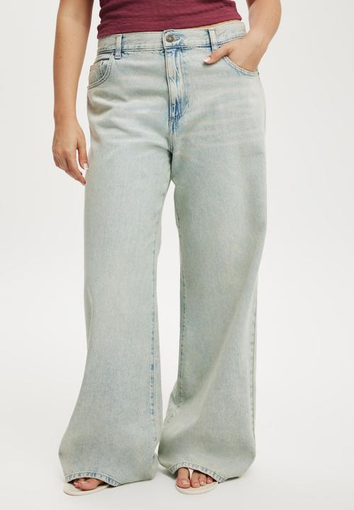 Cotton On - Relaxed wide jean - sundune blue