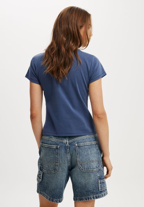 Cotton On - Relaxed denim short - highway blue/ carpenter
