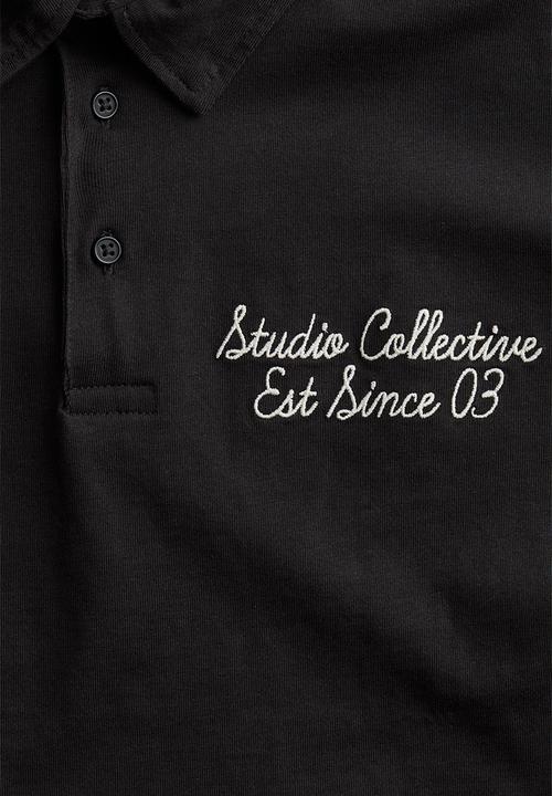 H&M - Cotton jersey rugby shirt - black studio collective