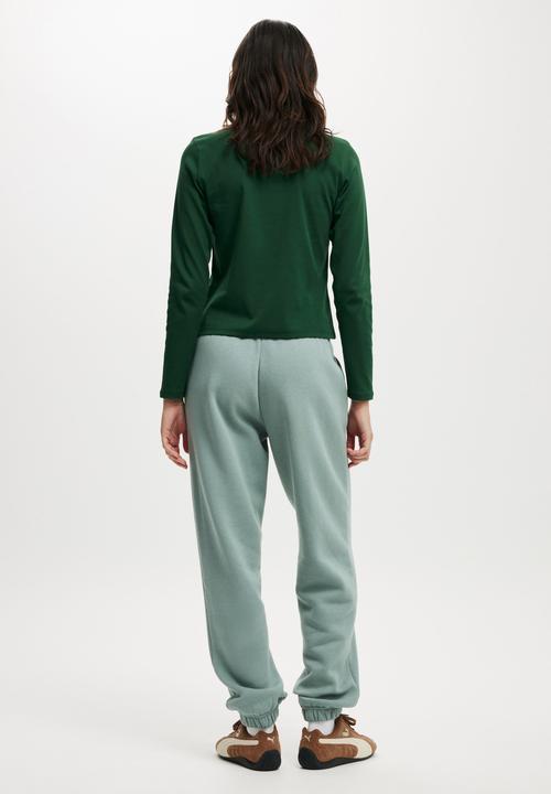 Cotton On - Classic fleece sweatpant - dark sage