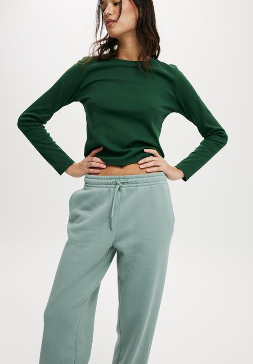 Cotton On - Classic fleece sweatpant - dark sage
