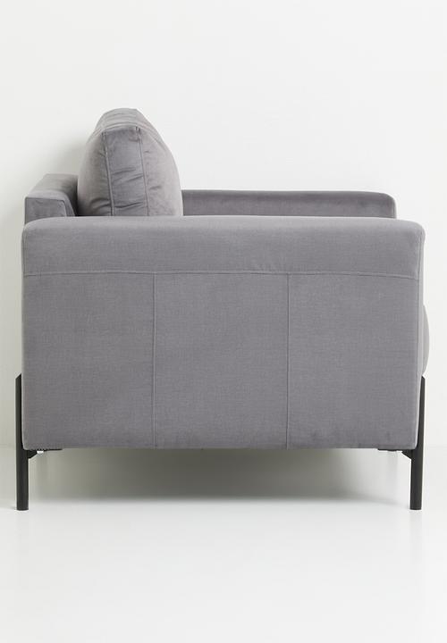 Sixth Floor - Hadley velvet single seater - grey