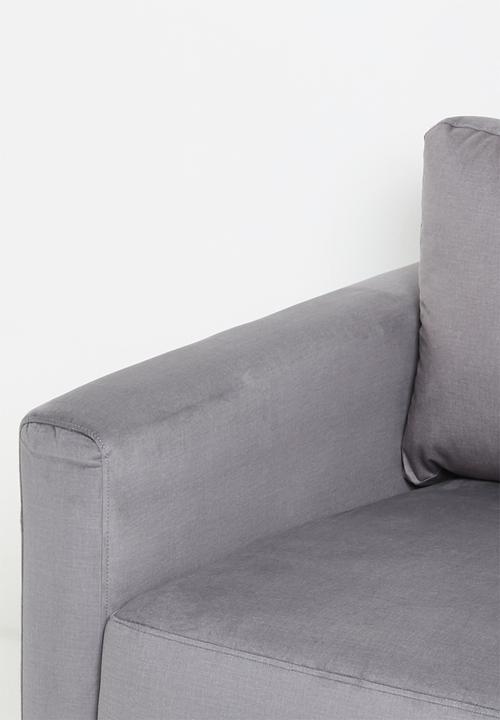 Sixth Floor - Hadley velvet single seater - grey