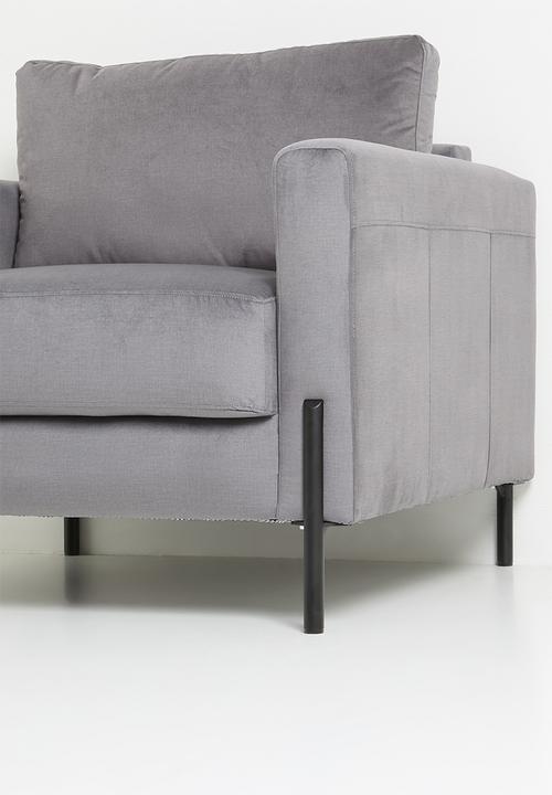 Sixth Floor - Hadley velvet single seater - grey