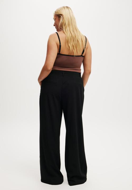 Cotton On - Izzy pleated suiting pant - black