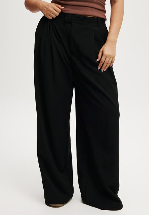 Cotton On - Izzy pleated suiting pant - black