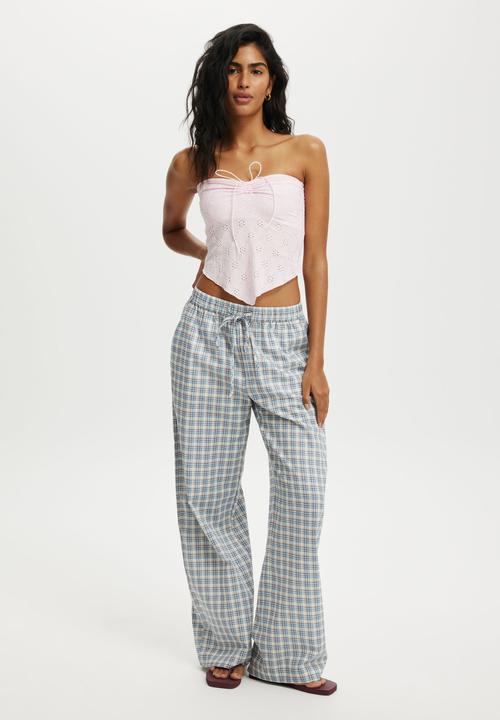 Cotton On - Haven wide leg pant-olivia check texture