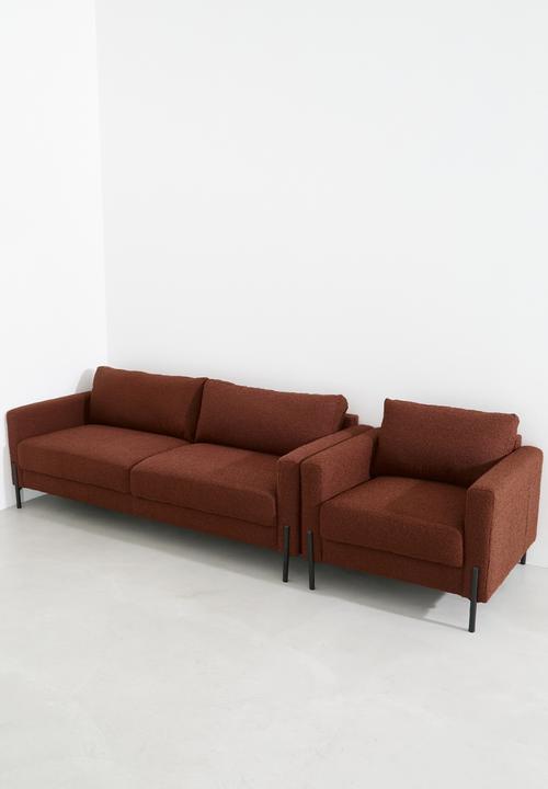 Sixth Floor - Hadley 3 seater sofa-rust