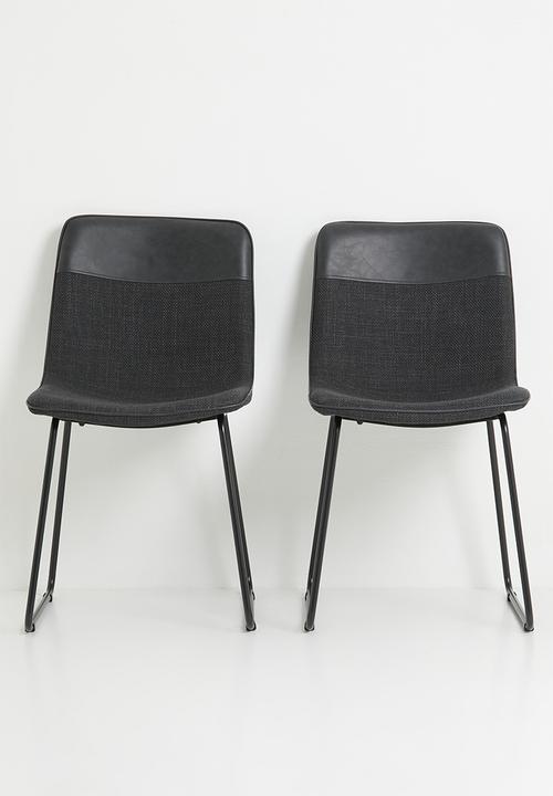 Sixth Floor - Elsa Dining Chair set of 2-Charcoal