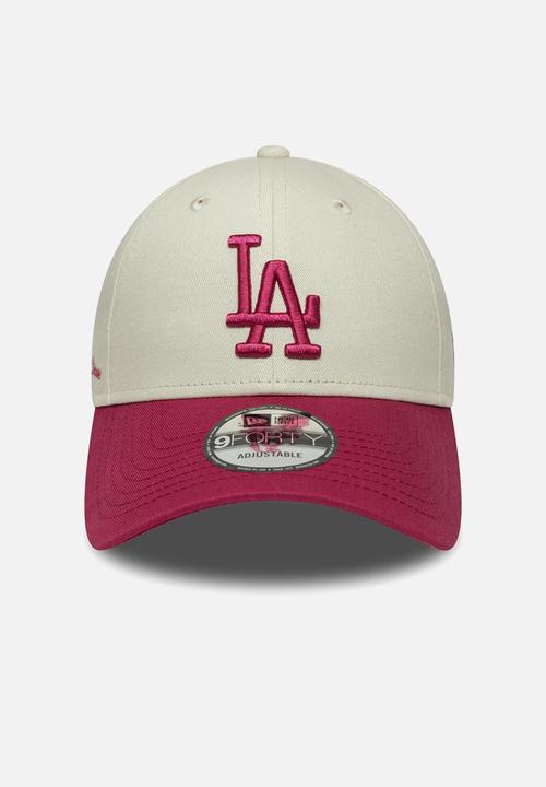 New Era - Side Script 9Forty® Los Angeles Dodgers - ivory/maroon