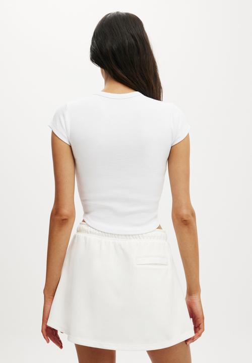 Cotton On - Active Curved Hem Baby Tee - White