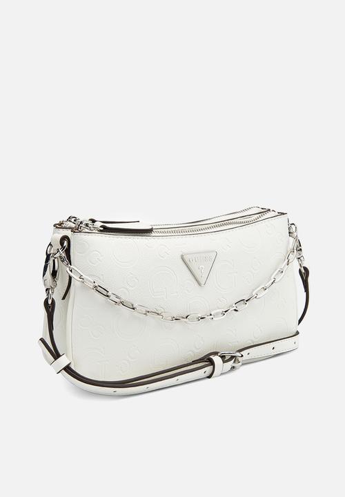 GUESS - Tyrah mini crossbody bag-white