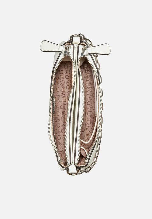 GUESS - Tyrah mini crossbody bag-white