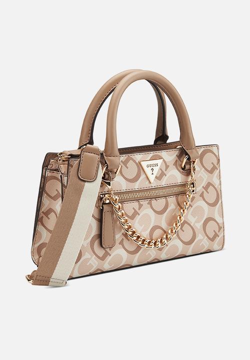 GUESS - Bandera satchel-beige