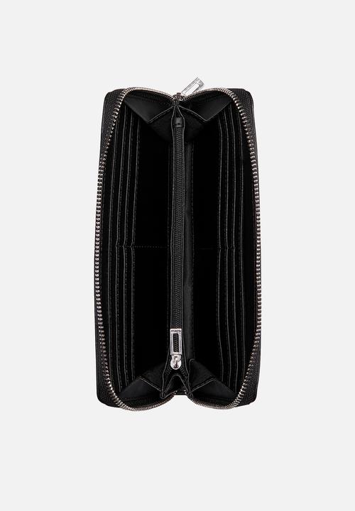 GUESS - Abbas large zip around purse - black