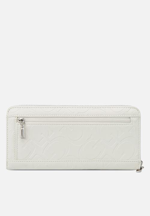 GUESS - Abbas large zip around purse - cream