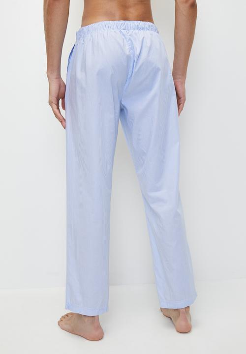 POLO - Stripe Woven Pyjama Pants  - Blue