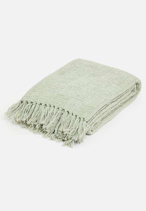 Sixth Floor - Chenille throw - sage