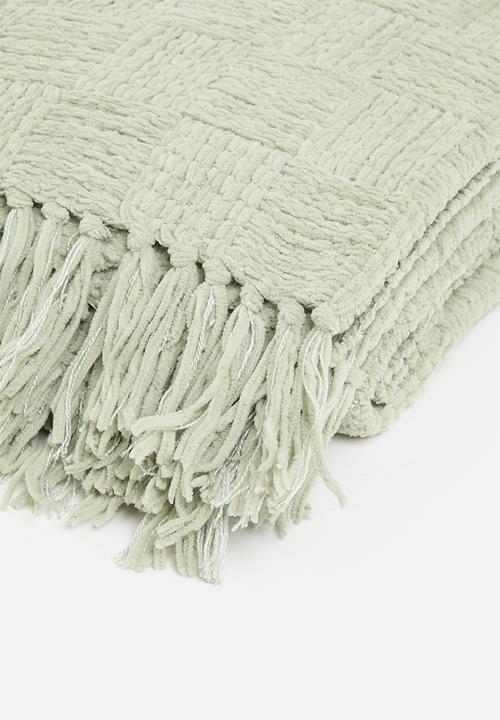 Sixth Floor - Chenille throw - sage