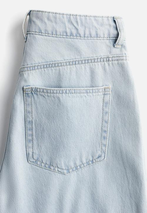 H&M - Wide high jeans - pale denim blue