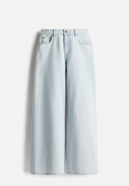 H&M - Wide high jeans - pale denim blue