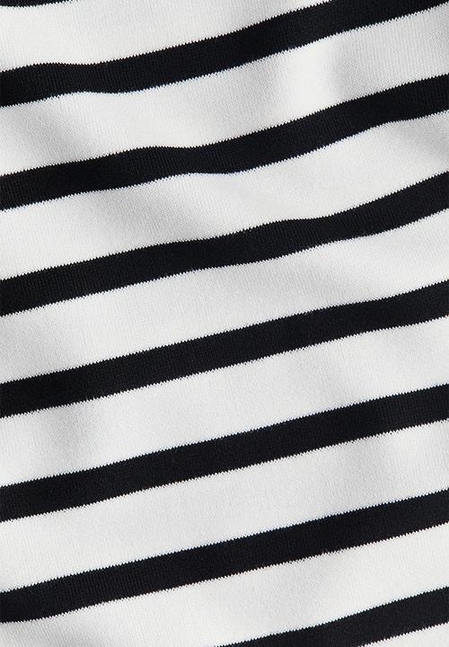 H&M - Boat-neck top - white & black striped