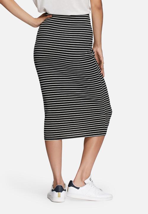 dailyfriday - Midi striped pencil skirt