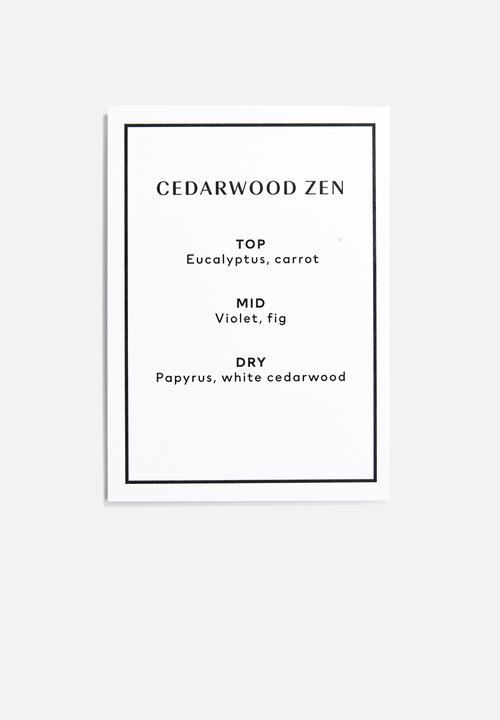 H&M - Scented candle in a glass holder - cedarwood zen