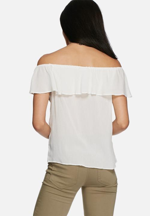 Jacqueline de Yong - Ruby frill off shoulder top