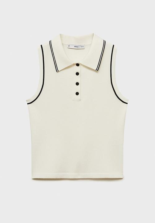 MANGO - Top Piped - Light Beige