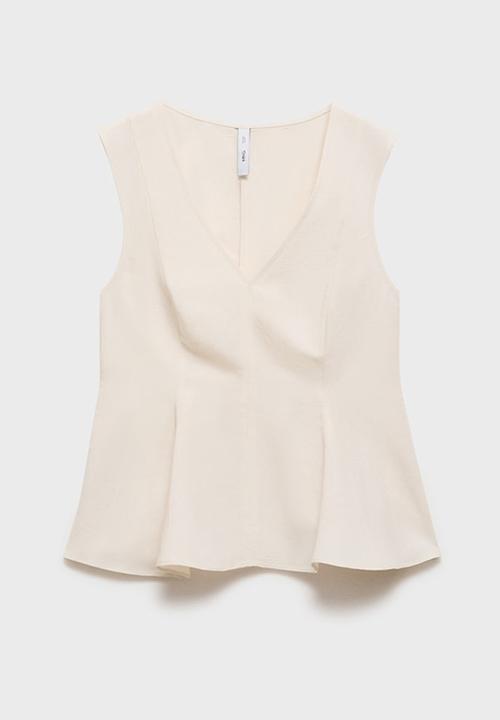 MANGO - Top Pep - Light Beige